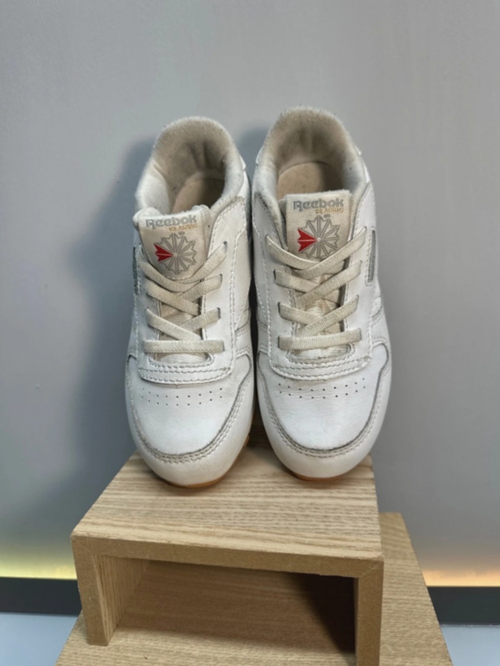 Reebok, White, children's sneakers (A10)